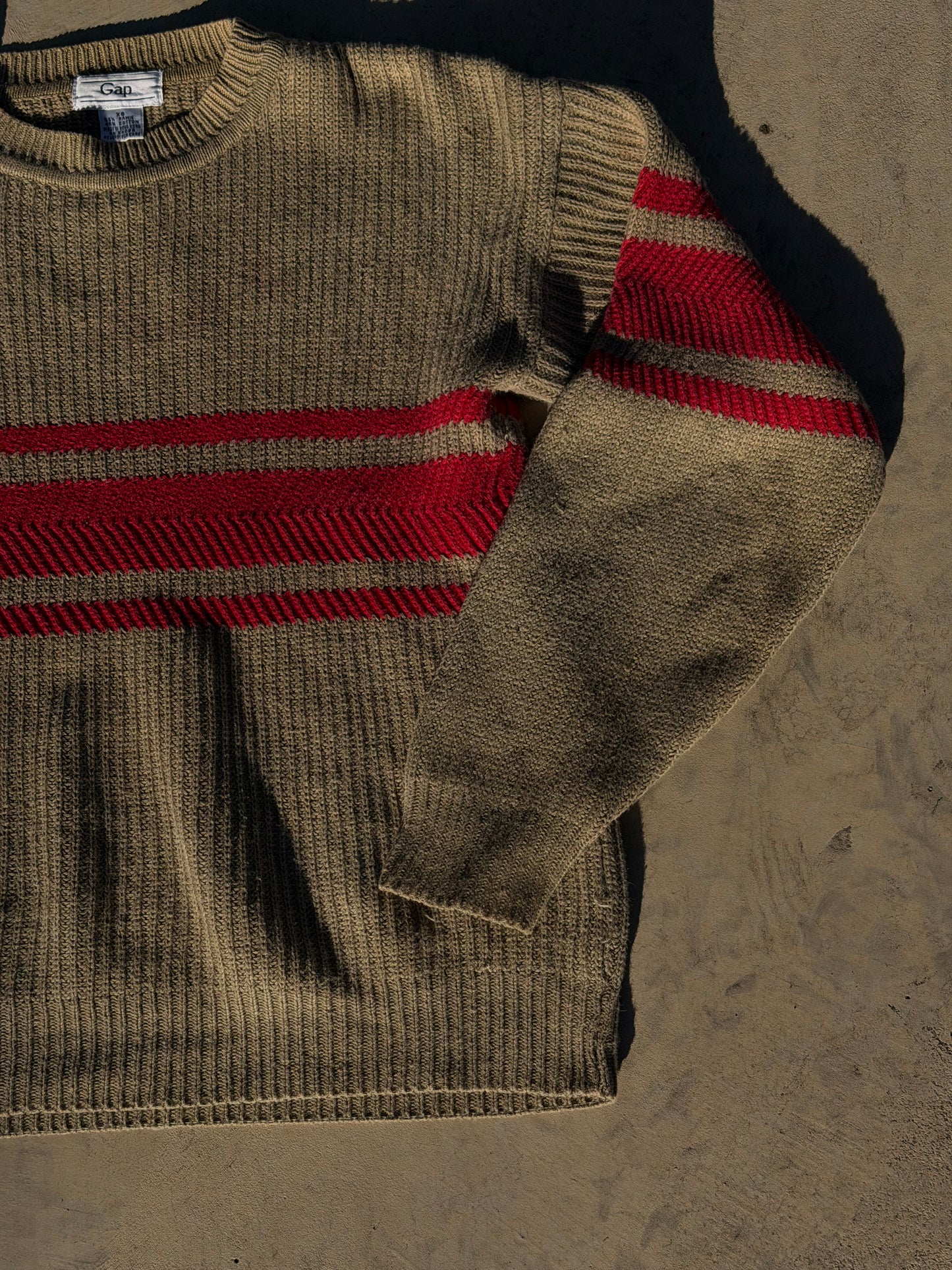 red stripe sweater