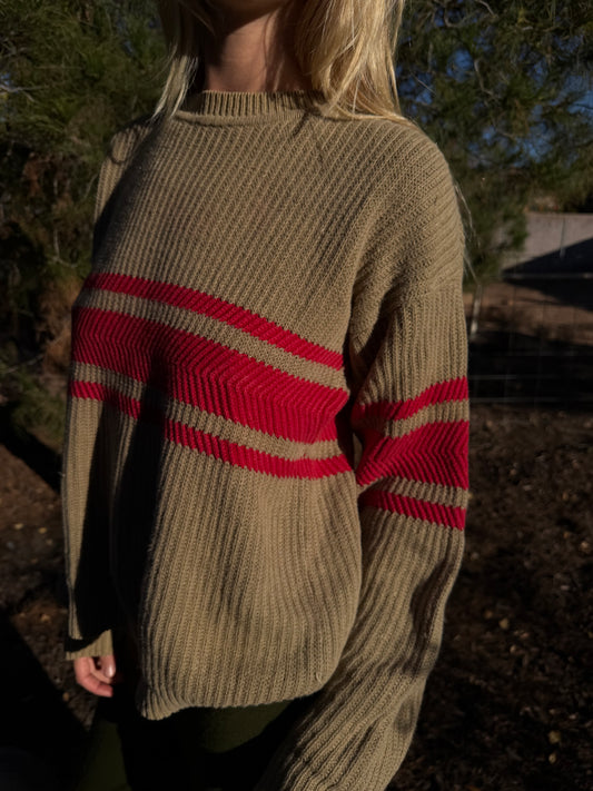 red stripe sweater