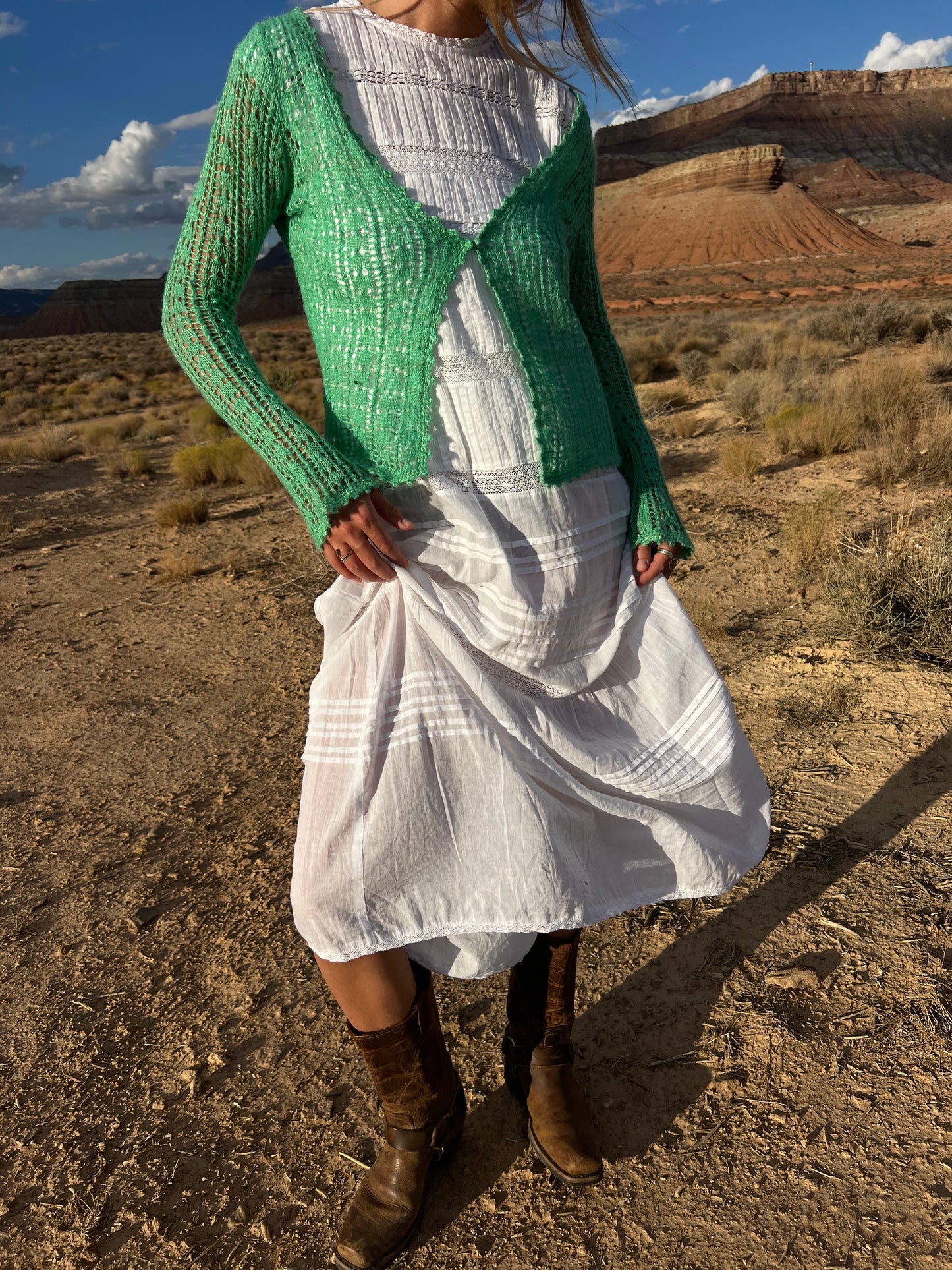 silver speckled cardigan