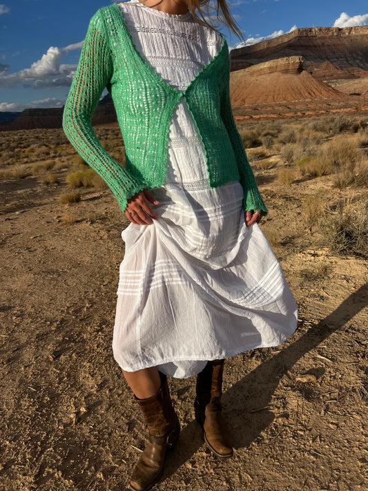 silver speckled cardigan
